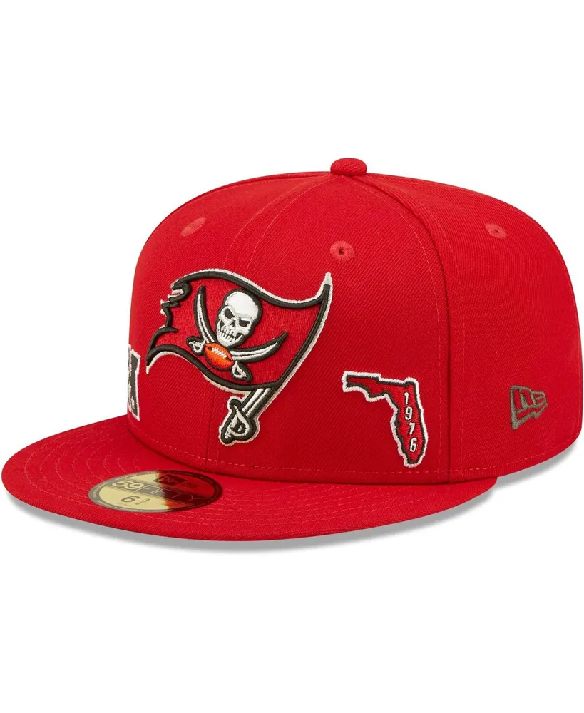 Men's New Era Red Tampa Bay Buccaneers Identity 59FIFTY Fitted Hat