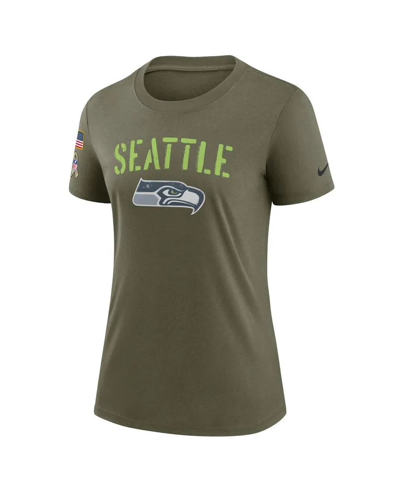 Women's Nike Olive Seattle Seahawks 2022 Salute To Service Legend T-shirt