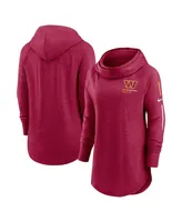 Women's Nike Burgundy Washington Commanders Minimal Statement Raglan Funnel Neck Pullover Hoodie