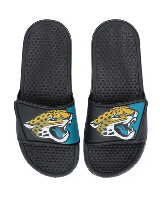Youth Boys and Girls Foco Jacksonville Jaguars Colorblock Big Logo Legacy Slide Sandals