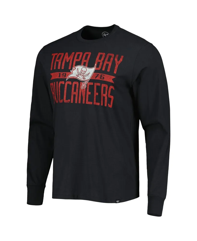 Men's '47 Brand Black Tampa Bay Buccaneers Wide Out Franklin Long Sleeve T-shirt