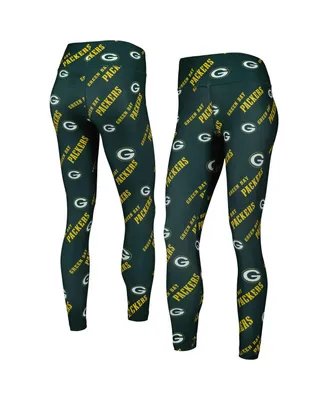 Women's Concepts Sport Green Bay Packers Breakthrough Allover Print Leggings