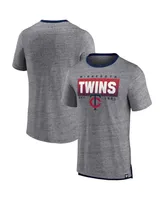 Men's Fanatics Heathered Gray Minnesota Twins Iconic Team Element Speckled Ringer T-shirt