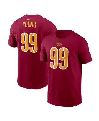 Men's Nike Chase Young Burgundy Washington Commanders Player Name and Number T-shirt