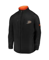 Men's Fanatics Black Anaheim Ducks Authentic Pro Locker Room Rink Raglan Full-Zip Jacket