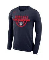 Men's Nike Navy Gonzaga Bulldogs Basketball Drop Legend Long Sleeve Performance T-shirt