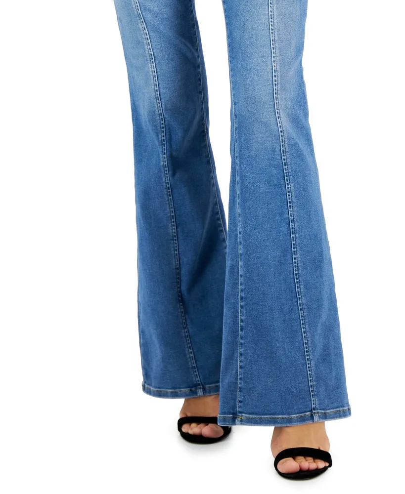 I.n.c. International Concepts Women's High-Rise Pull-On Flare-Leg Jeans, Created for Macy's