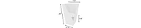 Bloem Finley Indoor/Outdoor Plastic Square Planter, Casper White 20 Inches