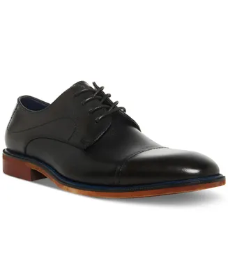 Steve Madden Men's Zane Tonal & Textured Leather Mid Oxford Dress Shoe