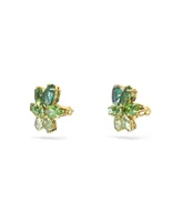 Swarovski Crystal Mixed Cuts Flower Gema Stud Earrings