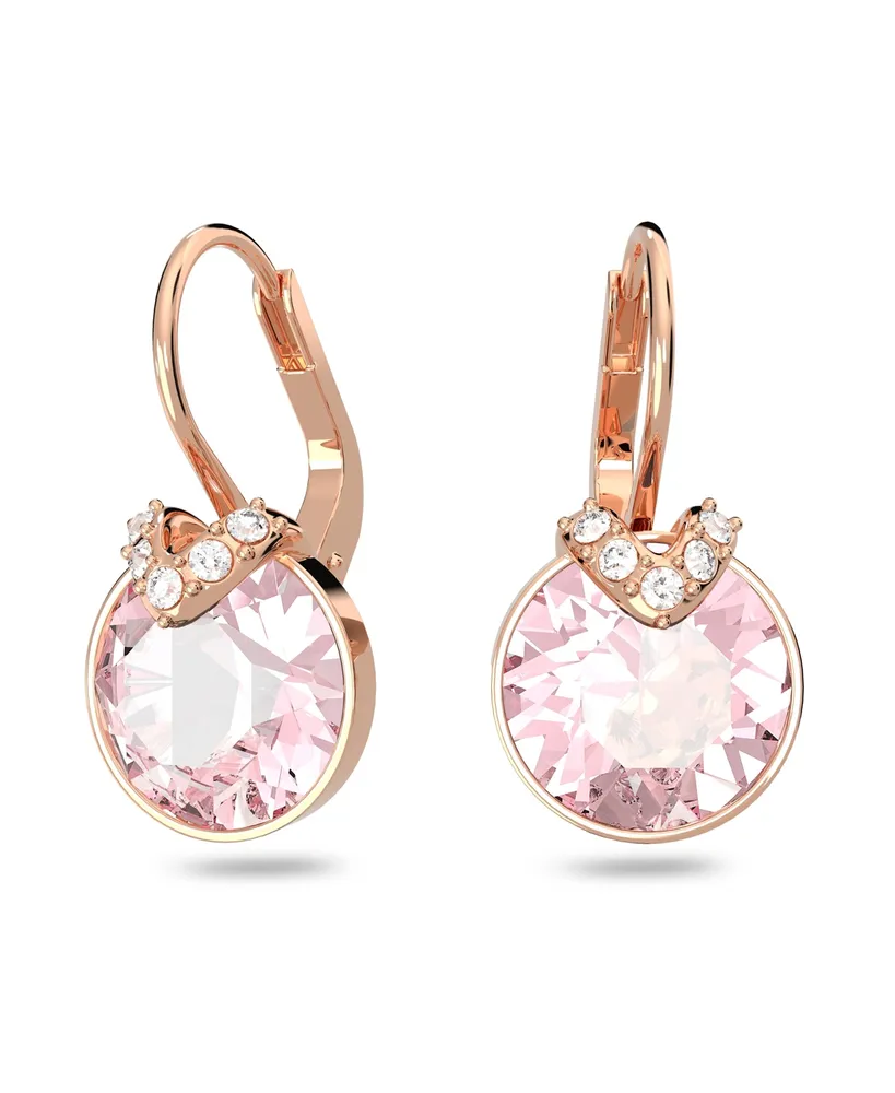 Swarovski Crystal Round Cut Bella V Drop Earrings