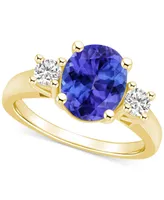 Tanzanite (2-3/4 ct. t.w.) & Diamond (1/3 Oval Ring 14k Gold