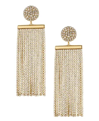 Ettika All The Movement Glass Fringe Earrings