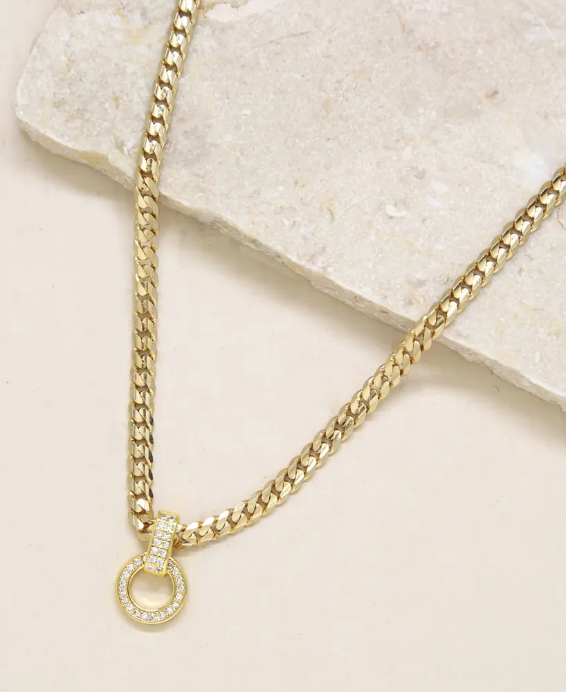 Ettika Infinity Faux Cubic Zirconia Chain Necklace