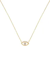 Ettika All Knowing Eye Faux Cubic Zirconia Necklace