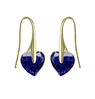 Sterling Silver Cubic Zirconia Stylish Party Heart Earrings