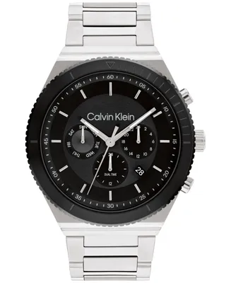 Calvin Klein Men's Silver-Tone Stainless Steel Bracelet Watch 44.5mm