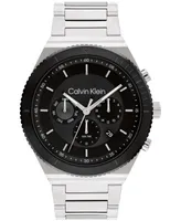 Calvin Klein Men's Silver-Tone Stainless Steel Bracelet Watch 44.5mm