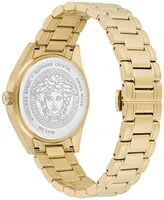 Versace Men's Swiss V-Code Gold Ion Plated Bracelet Watch 42mm