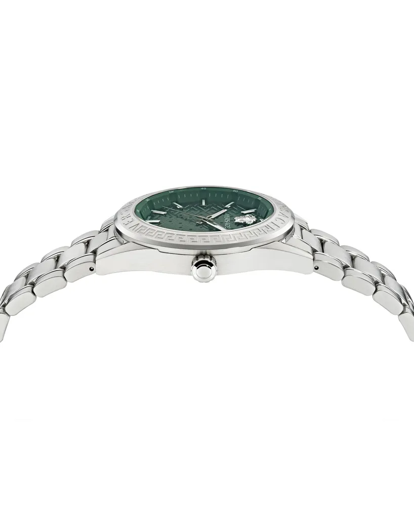 Versace Men's Swiss V-Code Stainless Steel Bracelet Watch 42mm