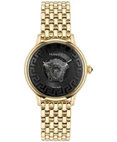 Versace Women's Swiss Medusa Alchemy Gold Ion Plated Bracelet Watch 38mm