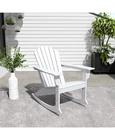 Outdoor Patio Poly Adirondack Rocking Chair Rocker