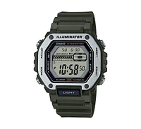 Casio Men's Digital Green Resin Watch 47.2mm, MWD110H-3AV