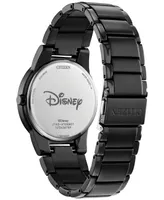 Citizen Eco-Drive Unisex Disney Mickey Mouse Black Stainless Steel Bracelet Watch 40mm