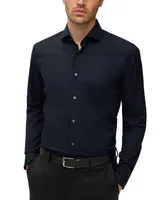 Boss by Hugo Men's Easy-Iron Cotton-Blend Poplin Slim-Fit Dress Shirt