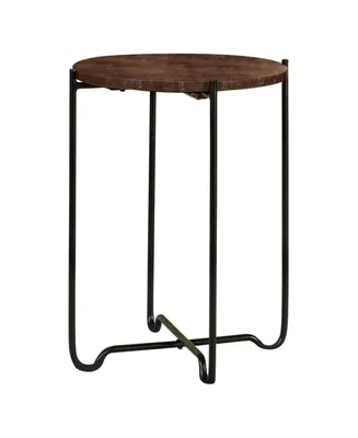 Coaster Home Furnishings Round Accent Table with Marble Top