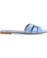 Journee Collection Women's Arrina Flat Slide Sandals