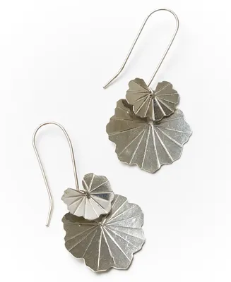 Matr Boomie Silver-Tone and Gold-Tone Ishya Leaf Earrings