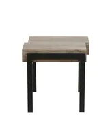 Luxen Home 20" H Manufactured Wood, Metal and Iron Side Table