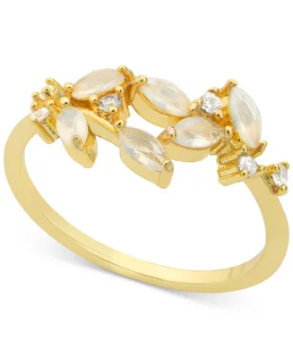 Charter Club Gold-Tone Crystal Flower Sprig Ring, Created for Macy's