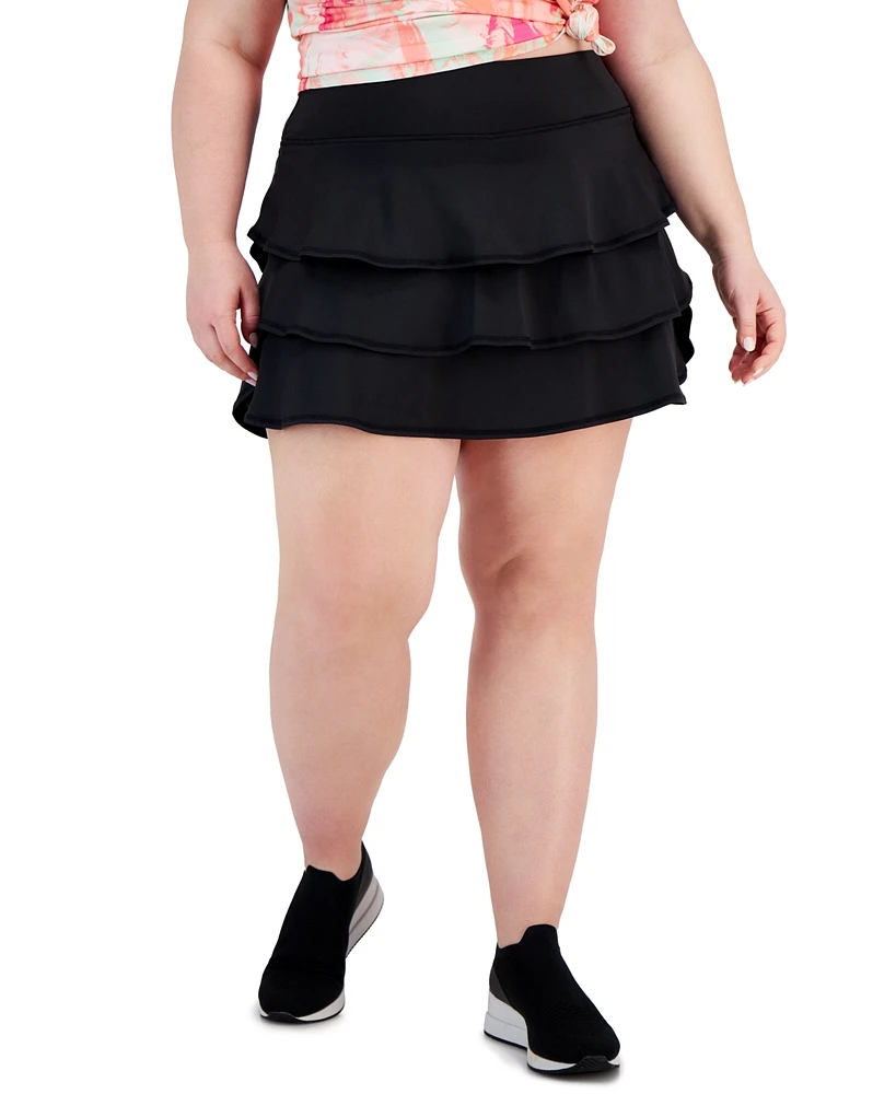 Id Ideology Plus Flounced Active Skort, Created for Macy's