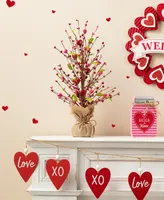 Glitzhome 20" H Valentine's Berry Heart Table Tree