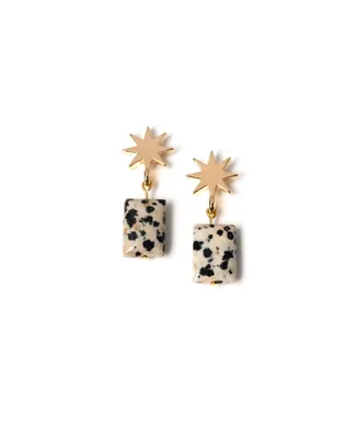 Star + Dalmatian Jasper Earrings