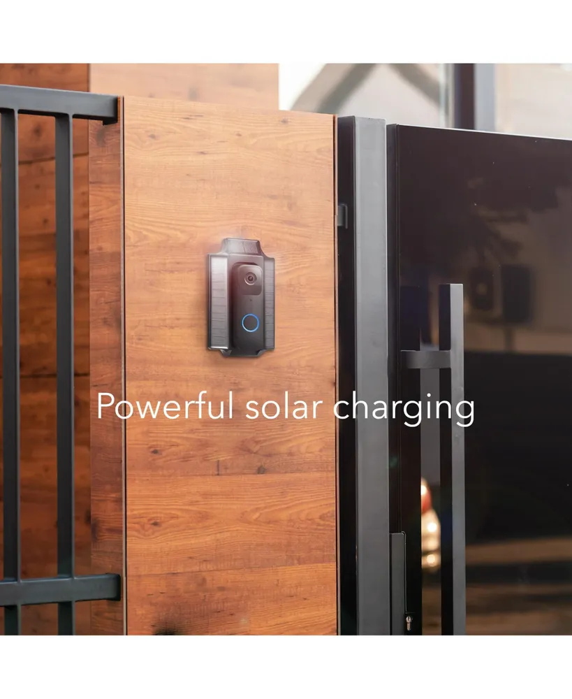 Wasserstein Solar Charger and Mount - Compatible with Blink Video Doorbell - Solar Power for your Blink Video Doorbell (Black)