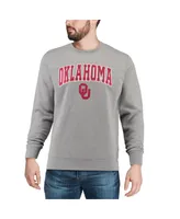 Colosseum Men's Oklahoma Sooners Arch & Logo Crew Neck Sweatshirt