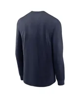 Men's Nike College Navy Seattle Seahawks Team Slogan Long Sleeve T-shirt