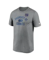 Men's Nike Heathered Charcoal New York Giants Property Of Legend Performance T-shirt