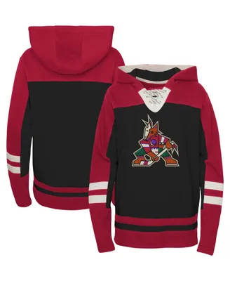 Big Boys and Girls Black Arizona Coyotes Ageless Revisited Home Lace-Up Pullover Hoodie