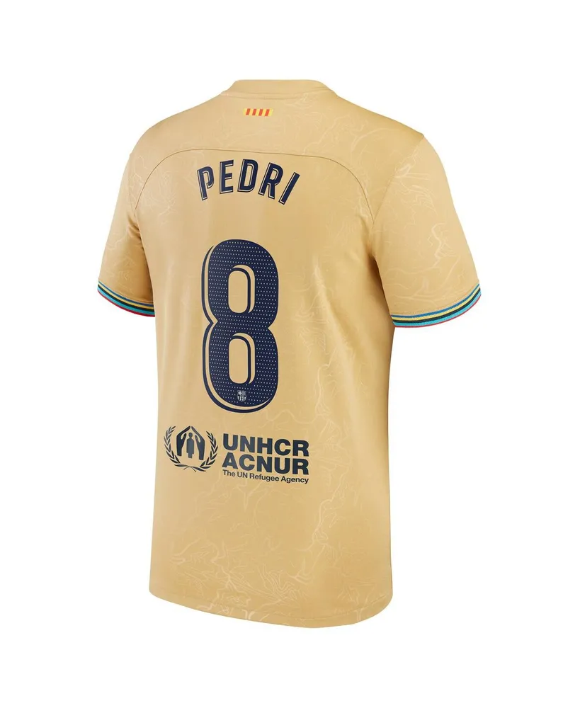 Men's Nike Pedri Gold Barcelona 2022/23 Away Replica Player Jersey