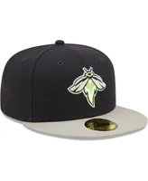 Men's New Era Navy Columbia Fireflies Authentic Collection Road 59FIFTY Fitted Hat