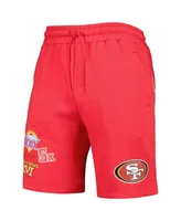 Men's New Era Scarlet San Francisco 49ers Historic Champs Shorts