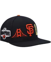 Men's Pro Standard Black San Francisco Giants Double City Pink Undervisor Snapback Hat