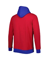 Men's Mitchell & Ness Red, Royal New York Giants Big and Tall Face Pullover Hoodie