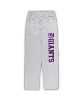 Men's Concepts Sport Royal, Heather Gray New York Giants Big and Tall T-shirt and Pajama Pants Sleep Set
