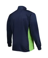 Men's College Navy Seattle Seahawks Big and Tall Quarter-Zip Top