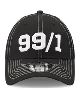 Men's New Era Black Trackhouse Racing 99/1 9FORTY Snapback Adjustable Trucker Hat